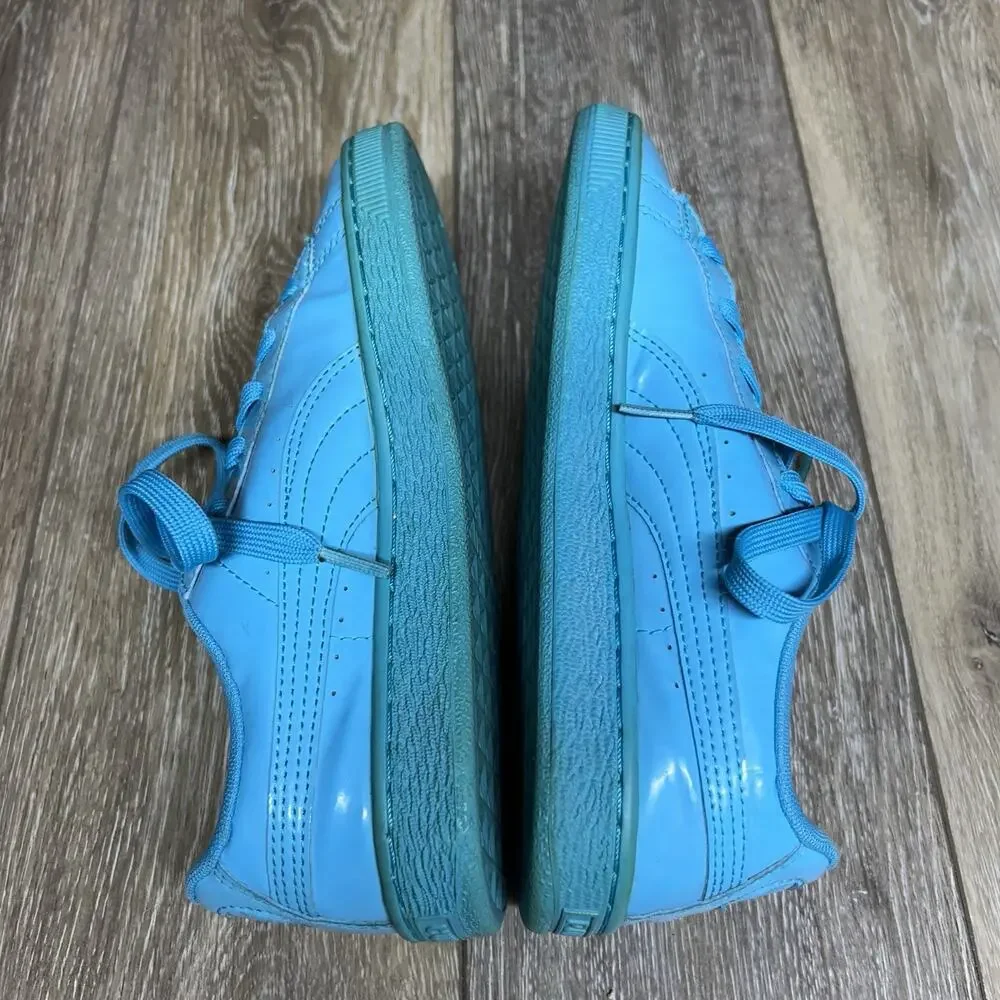 Puma Basket Classic Patent Blue Atoll 36224606 Kids Youth Size 6C Sneaker Shoes